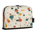 thumbnail image 2 of Standing Pencil Case with Base Large Capacity Stationery Pouch Pen Bag with Zipper for Women Men Colorful Dots and Lines, 2 of 7