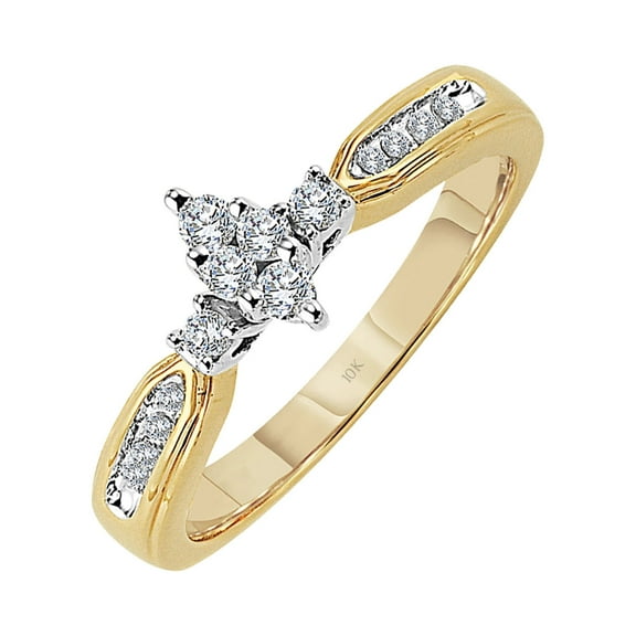 1/4 Carat T.W. Diamond "Lovelight" Women's Engagement Ring in 10k Yellow Gold by Keepsake
