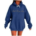thumbnail image 5 of Women’s Long Sleeve Faith Letter Printed Hooded Sweatshirt Christian Jesus Graphic Pullover with Pockets Inspirational Religious Saying Hoodie for Everyday Encouragement, 5 of 5