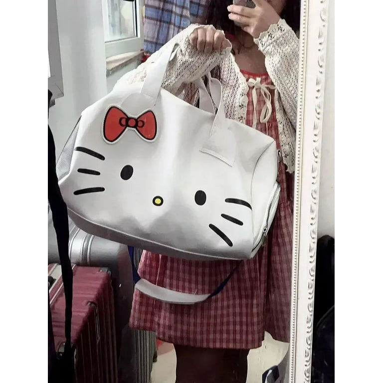 Miniso Large Capacity Travel Carry On Luggage Designer Bags Luxury Cute Hello Kitty Waterproof Duffle Bag Fashion Trend Bag