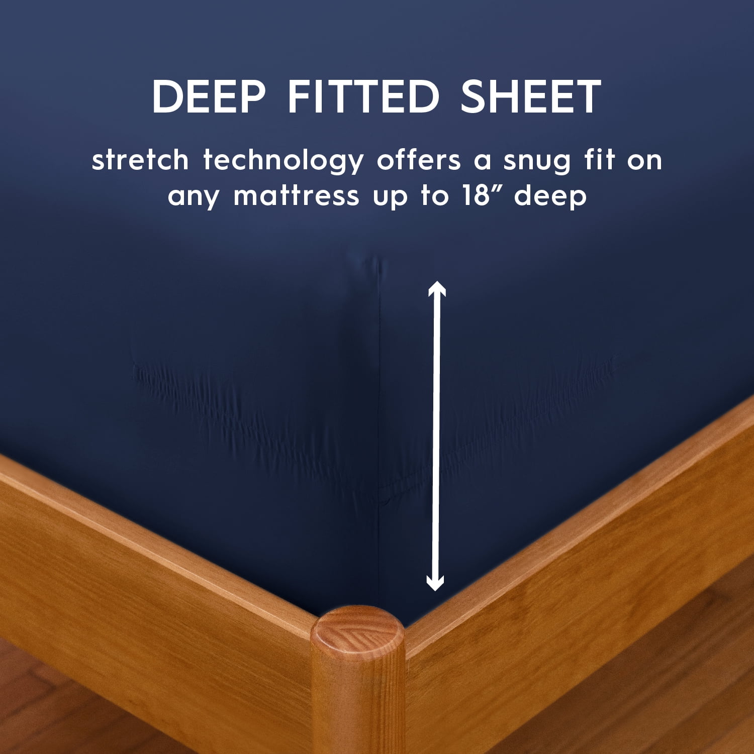 Better Homes & Gardens 3-Piece 300 Thread Count Blue Cove Cotton Sateen Bed Sheet Set, Twin