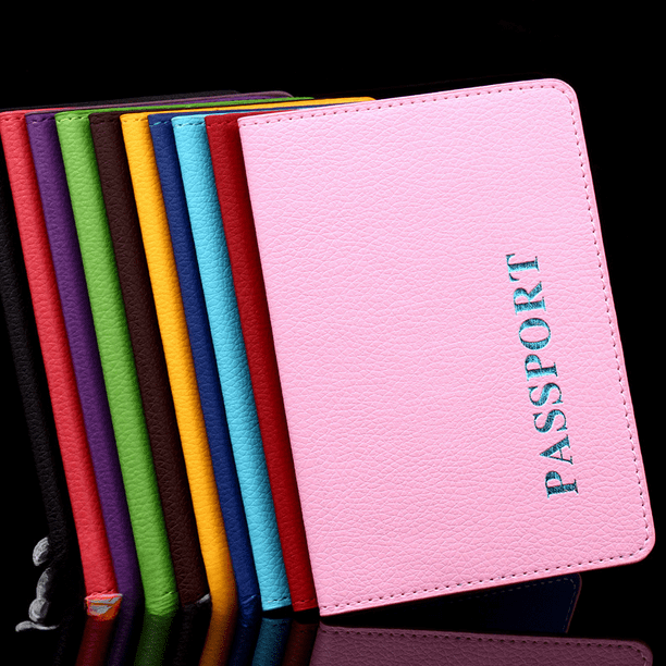 Clip para pasaporte de cuero de PU, funda para pasaporte, clip para pasaporte, clip para boletos de avión