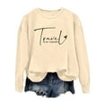 thumbnail image 3 of Women's Sweatshirts 2025 Travel Is My Therapy Sweatshirt Long Sleeve Crewneck Loose Pullover Tops Sweatshirt for Women, 3 of 6