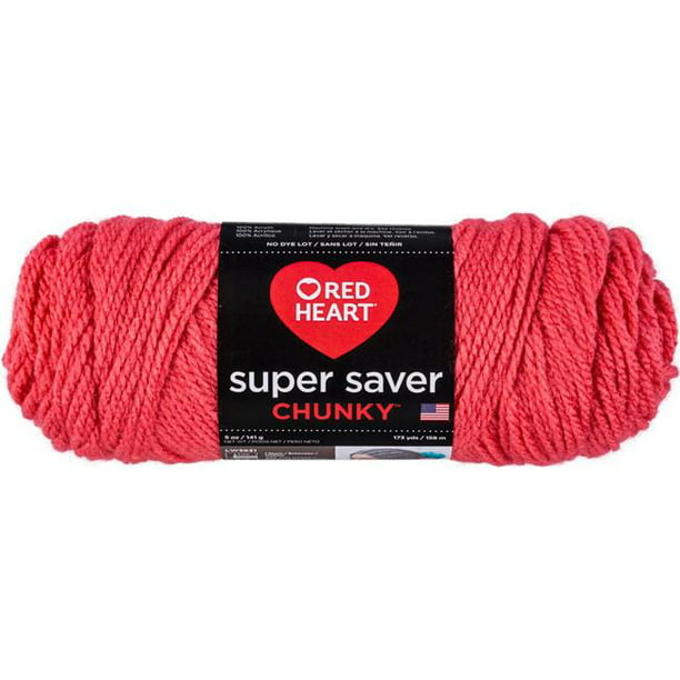 Red Heart Super Chunky Yarn-Flamingo - Walmart.com