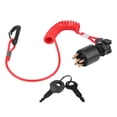 thumbnail image 1 of Ignition Key Switch & Safety Lanyard for Johnson Evinrude Boat 5005801, 1 of 12