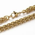 thumbnail image 2 of 6 pc 304 Stainless Steel Wheat Chains Bracelets with Lobster Clasps Golden 8-1/4 inch(210mm) 5mm, 2 of 2