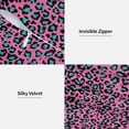 thumbnail image 6 of Rose Red Leopard Pattern Throw Pillow Covers Set of 2 Pillow Cushion Cases Square Pillowcases for Sofa Bedroom Living Room Car, 16 X 16 Inch, 6 of 6