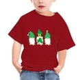 thumbnail image 4 of Qiopertar Haut à Manches Courtes Imprimé Col Rond Mignon Mode pour Enfants Garçons Filles en Solde à Moins de 5$ en Solde, 4 of 4