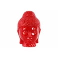 thumbnail image 1 of Buddha Head with Rounded Ushnisha Gloss Finish - Red - Benzara, 1 of 2