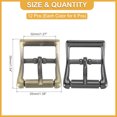 thumbnail image 2 of Uxcell Single Prong Belt Buckle Metal Center Bar Square Replacement Buckle Fit for Belt Purse Making Leather Hardware Bronze/Black 1 Inch, 2 of 6