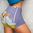 thumbnail image 4 of Vsdgher Corgi Washing in Bathtub print Workout Shorts for Women Seamless Soft Smooth Gym Yoga Scrunch Active Exercise Fitness Shorts, 4 of 8