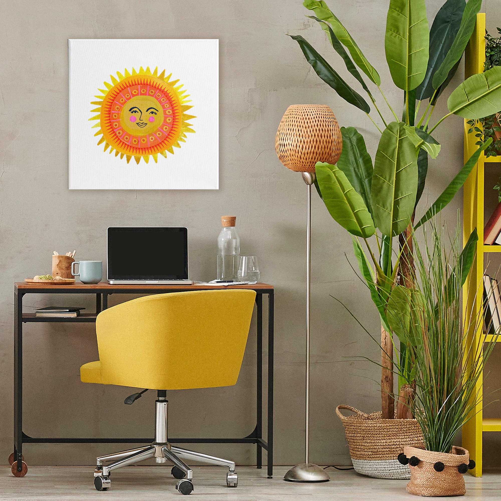 Stupell Industries Eccentric Bohemian Sun Canvas Wall Art, design by Katherine Herrell Studio