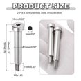 thumbnail image 2 of 2 Pcs 304 Stainless Steel Shoulder Bolt 10mm Shoulder Dia 55mm Shoulder Length M8x1.25 Thread Hex Socket Shoulder Bolts for Hydraulic Injection Molding Machinery Industries, 2 of 6
