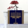 thumbnail image 2 of Jiibva Hanukkah Table Runner Chanukah Menorah Star of David Table Decor Jewish Holiday Party Kitchen Dining Home Decorations, 2 of 7