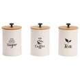 thumbnail image 3 of 3 tarros de almacenamiento para café, azúcar y té, organizador prémium, decoración de cocina, multifunción Beige, 3 of 9