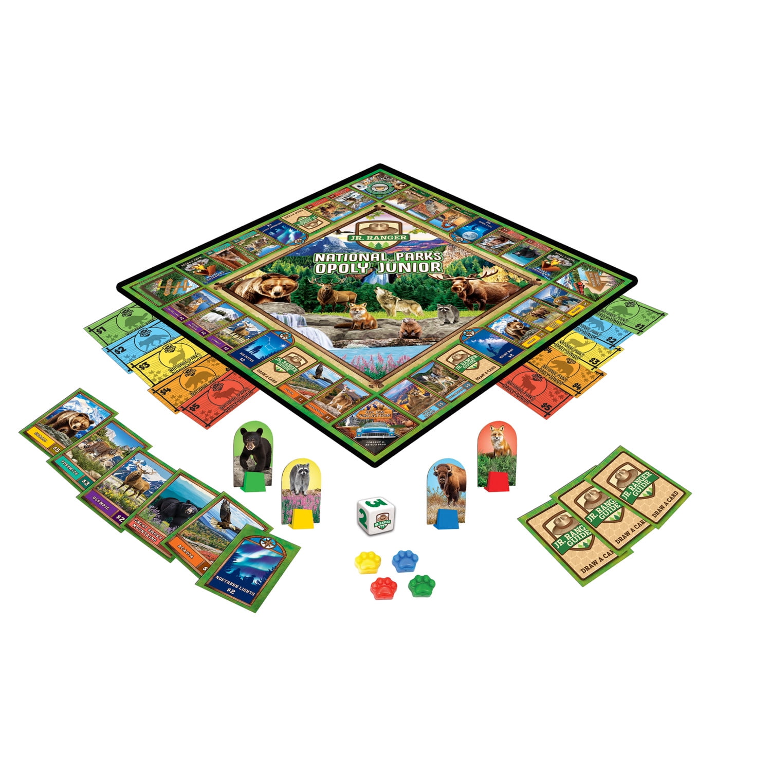 MasterPieces Junior Ranger National Parks Opoly Jr. Board Game - Explore World of Animals