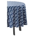 thumbnail image 3 of Vargottam Indoor/OutdoorRoundTablecloth 58 InchRoundTablecloth Waterproof PatioTableCloths,Spring/SummerTableCovers For Backyard CircularTable/Bbqs/Picnic -Royal Blue, 3 of 8