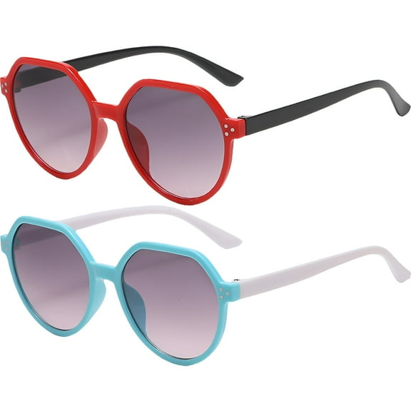 GJX 2Pcs Baby Sunglasses,Fashionable Accessories Toddler Sunglasses Age 2-4,Uv400 Lenses for Kids Infant Sunglasses,Style1