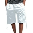 thumbnail image 2 of Summer Essential: Men's Casual Drawstring Elastic Waist Shorts with Pockets, 2 of 7