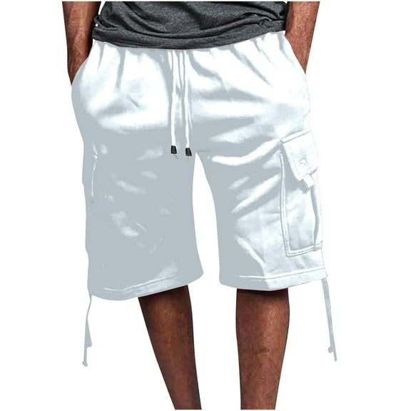Inleife Cargo Shorts for Men Men's Summer Casual And Comfortable Drawstring Pocket Elastic Waist Shorts