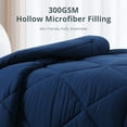 thumbnail image 6 of SOPAT All Season Down Alternative Comforter Hotel Luxury Quilted Duvet Insert Cooling Washable Hypoallergenic Reversible Quilt - Cal King,Blue, 6 of 13