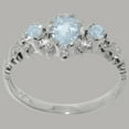 thumbnail image 3 of LBG British Made 18k White Gold Natural Aquamarine Womens Statement Ring - 33 size options - Size 6.75, 3 of 9