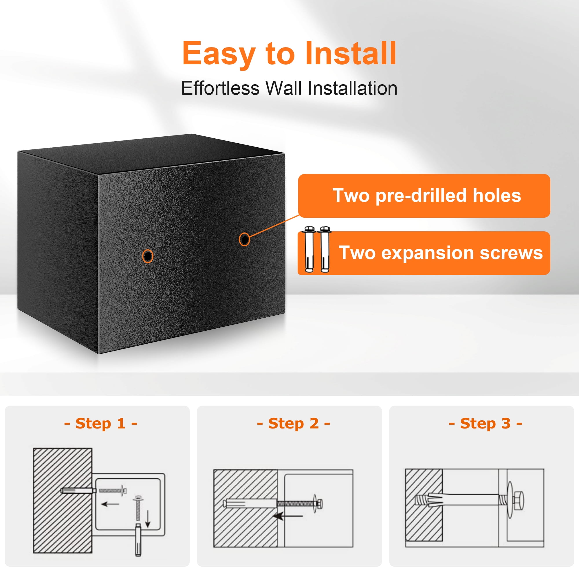 Bonsaii 0.22 Cubic Feet Safe Small Home Money Safe Box with Key Lock