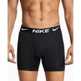 thumbnail image 2 of Men's Nike 3-Pack Dri-FIT Essential Microfiber Long-Leg 8" Boxer Briefs Color: Black Size: L, 2 of 4