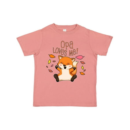 

Inktastic Opa Loves Me!- cute baby fox Gift Toddler Boy or Toddler Girl T-Shirt