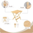 thumbnail image 5 of Portable Solid Wood Folding Side Table 2-Piece Set - Natural, 5 of 17