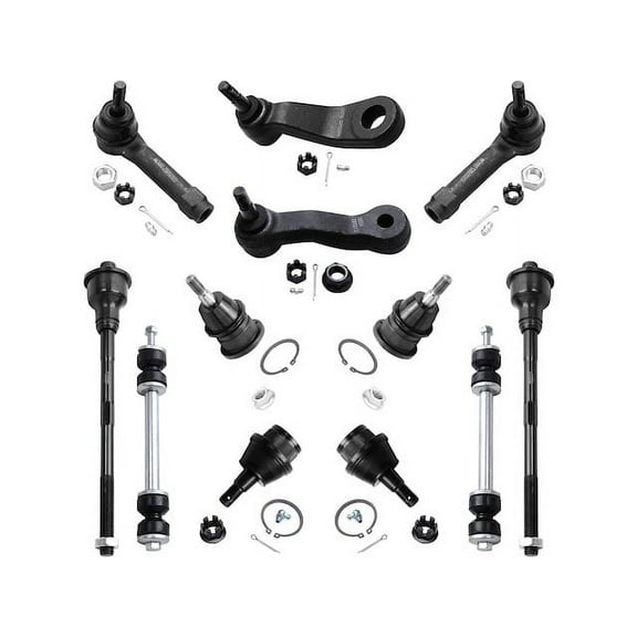 Front Ball Joint Sway Bar Link Tie Rod End Kit - Compatible with 2000 - 2006 Chevy Tahoe 2001 2002 2003 2004 2005