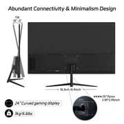 24 180Hz Curved Gaming Monitor,FHD 1080P Computer Monitor,FreeSync,99% SRGB Motion Black