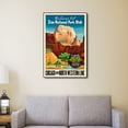 thumbnail image 4 of 24" x 36" Zion National Utah c1950s Vintage Travel Poster Wall Art, 4 of 4