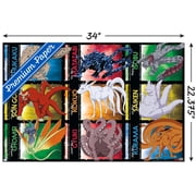 Naruto Shippuden - Biju Grid Wall Poster with Pushpins, 22.375 x 34