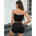 thumbnail image 4 of Womens Sets 2 Piece Outfits Summer Sexy Crop Top and High Waisted Shorts Pajama Set, 4 of 5