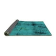 thumbnail image 2 of Ahgly Company Indoor Rectangle Abstract Turquoise Blue Modern Area Rugs, 3' x 5', 2 of 4
