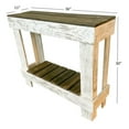 thumbnail image 4 of del Hutson Designs Table d'Entrée Rustique en Bois de 38 Po, Blanc/noyer Foncé, 4 of 7