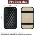 thumbnail image 2 of HUGFEGWE Car Center Console Cushion Pad, Universal Leather Waterproof Armrest Seat Box Cover Protector,Comfortable Car Decor Accessories Fit for Most Cars, Vehicles, SUVs (Black) AZ824-16152, 2 of 7