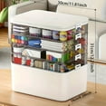 thumbnail image 4 of Heavy-Duty 5-Tier Plastic Storage Box with Lids & Handles, Stackable Organizer with Clear Drawers & Removable Top Box, Large Capacity for Home Office Crafts Sewing Bathroom Medication, 4 of 8