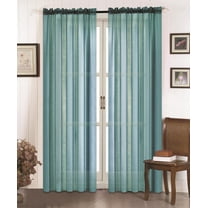 All American Collection New 2pc High Quality Doli Sheer Curtain 60"x84" (Turquoise)