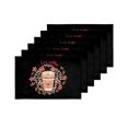 thumbnail image 4 of MKHERT Funny Quotes I Love Coffee with Flowers and Birds Placemats Table Mats for Dining Room Kitchen Table Decoration 12x18 inch,Set of 6, 4 of 4