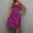 thumbnail image 2 of PMVFHDE Women's Solid Color Summer Ice Silk Short Nightgown Sleep Dress Womens Pajamas Home Wear 2026, 2 of 4
