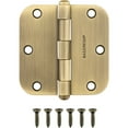 thumbnail image 2 of Baldwin Br7024 3.5" X 3.5" Solid Brass 5/8" Radius Corner Plain Bearing Mortise Hinge -, 2 of 7