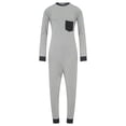 thumbnail image 3 of Kaycey Adaptive Clothing Zipback Jumpsuit, Long Sleeve Long Leg, Navy Body-Grey Trim, X-Large, 3 of 6