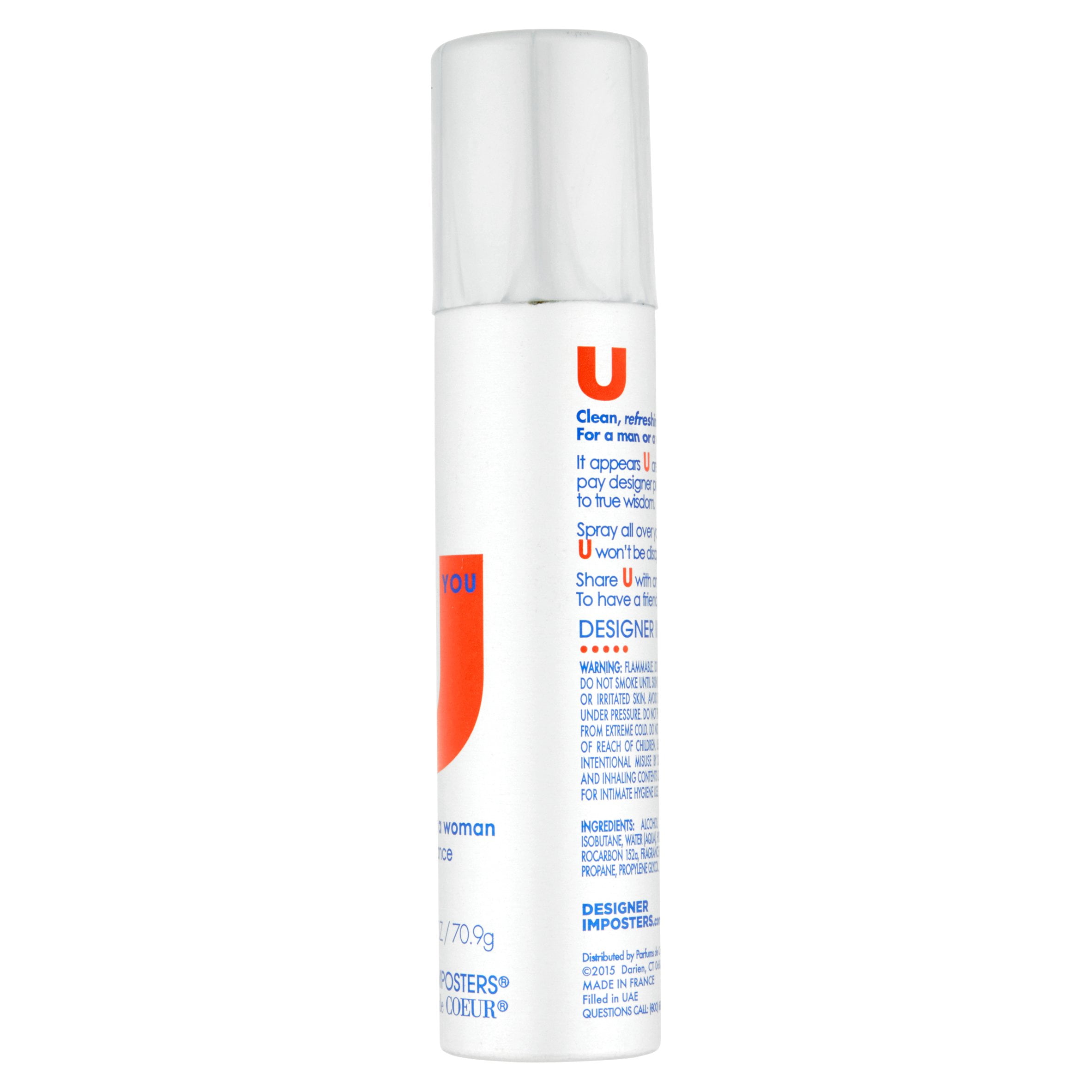 U Unisex Body Spray, 2.5 Oz Walmart.com