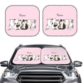thumbnail image 2 of Honeii Cute Cats Print Foldable Car Sun Shade for Windshield, 2-Piece UV Protection Shade, Protects Car Interior, Ideal for Cars, Trucks, SUVs-Medium, 2 of 6