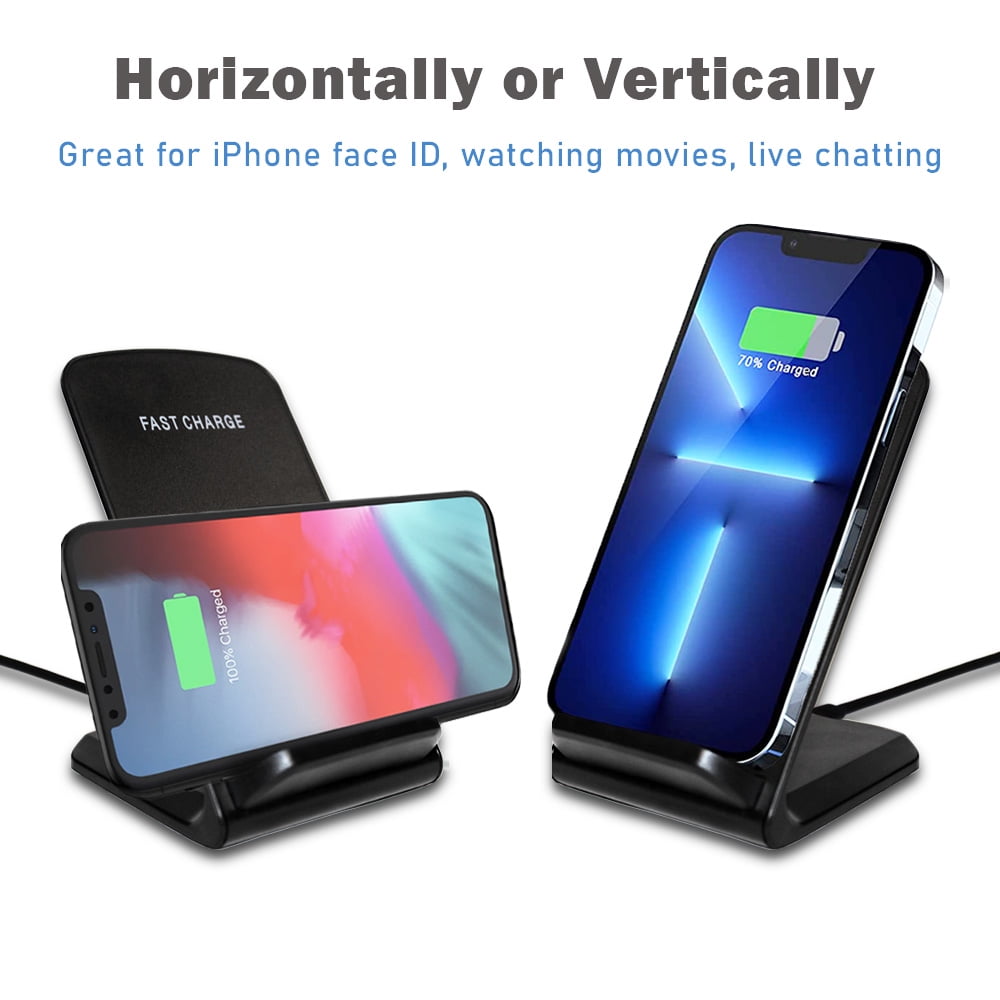 4-Pack Fenzer Wireless Charger, 15W Fast Qi-Certified Charging Station Sleep-Friendly Adaptive Light Compatible for iPhone 16 15 14 13 Pro XS 8 Plus Samsung Galaxy S25 S24 S23 S22 S21 Google Pixel