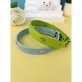 thumbnail image 5 of 1pc Black Leather Pet Collar With Metal Footprint Decoration, For Small & Medium Dogs And Cats, 5 of 5