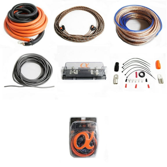 Alphasonik Competition Grade 0 Gauge Amplifier Install Kit w/ 250 Amp ANL Fuse