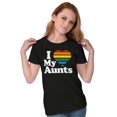 thumbnail image 4 of I Love My Aunts LGBTQ Gay Pride Womens Slim Fit Graphic Tee Brisco Brands S, 4 of 5
